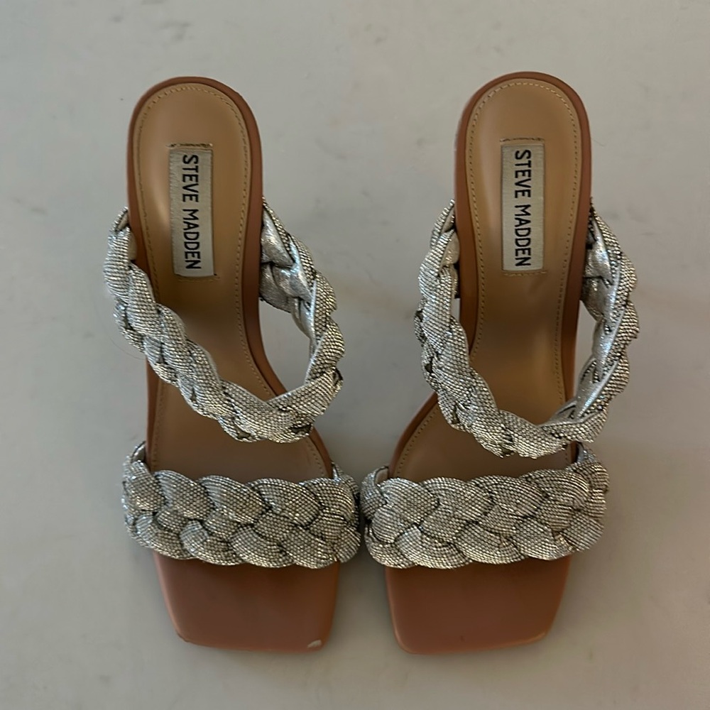 Steve Madden Crystal Strap Heels | size 8